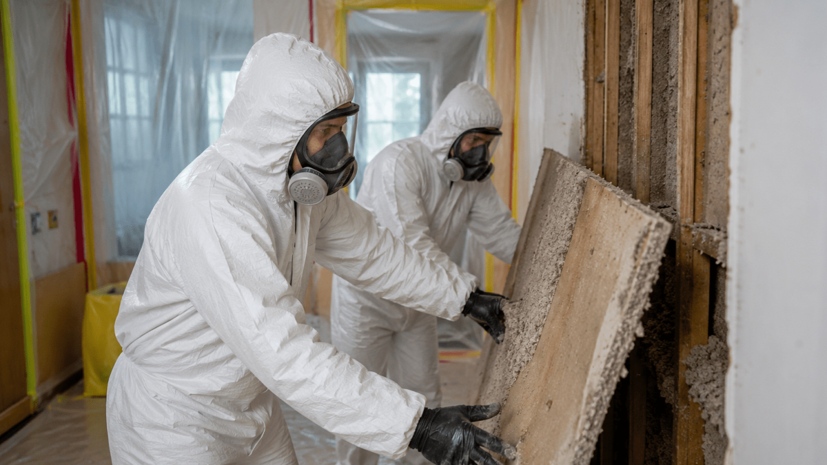 Travaux de d&eacute;samiantage dans une maison au Luxembourg